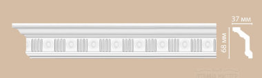 Потолочный плинтус с орнаментом DECOMASTER DT 88151 68*37*2400мм &mdash; Премиум-Лепнина