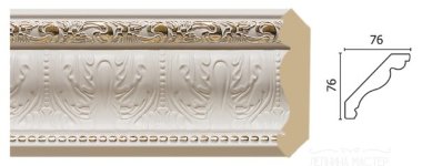 Карниз потолочный DECOR-DIZAYN 154-115G(S) &mdash; Премиум-Лепнина