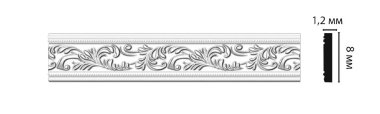 Настенный молдинг DECOMASTER D150B /24 80*12*2000 мм &mdash; Премиум-Лепнина