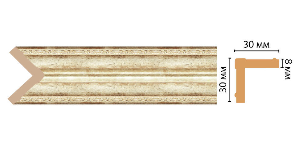 116-127/28 Угол DECOMASTER ДМ30*30*2400 мм фото 1 &mdash; Премиум-Лепнина