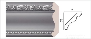 Карниз потолочный DECOR-DIZAYN 154-42S &mdash; Премиум-Лепнина