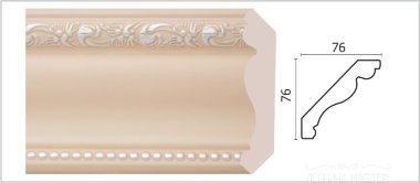 Карниз потолочный DECOR-DIZAYN 154-62S &mdash; Премиум-Лепнина
