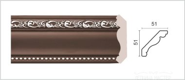 Карниз потолочный DECOR-DIZAYN 155-39S &mdash; Премиум-Лепнина
