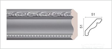 Карниз потолочный DECOR-DIZAYN 155-42S &mdash; Премиум-Лепнина