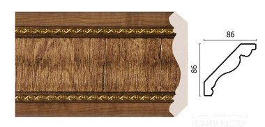 Карниз потолочный DECOR-DIZAYN 171-3 &mdash; Премиум-Лепнина