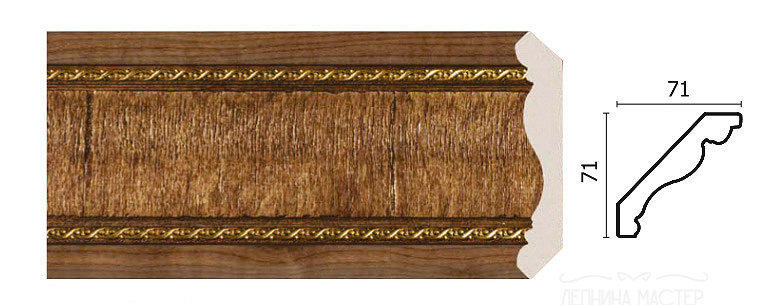 Карниз потолочный DECOR-DIZAYN 172-3 фото 1 &mdash; Премиум-Лепнина