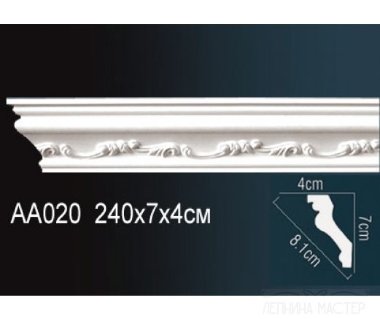 Карниз потолочный PERFECT AA020 &mdash; Премиум-Лепнина